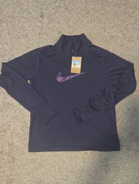 Nike Purple/Navy Dri-FIT Half-Zip Pullover